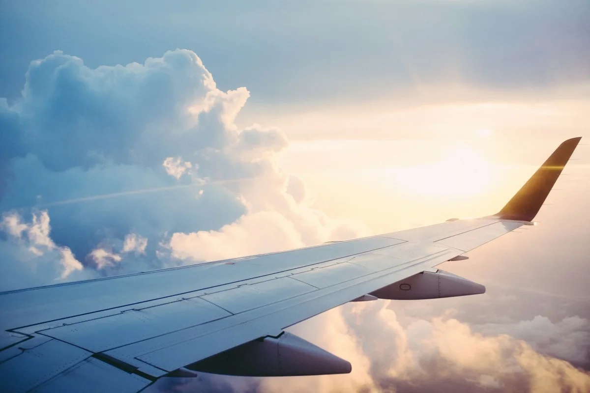 View from an airplane window